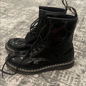 Dr. Martens Shiny Black Lace-Up Boots